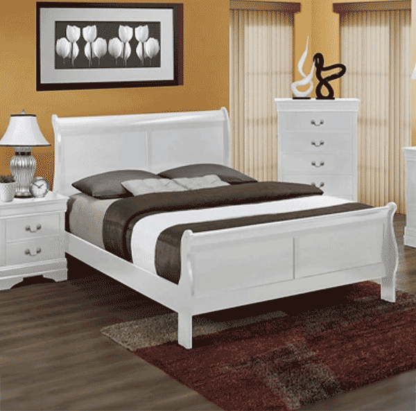 White 3pc Twin Bed