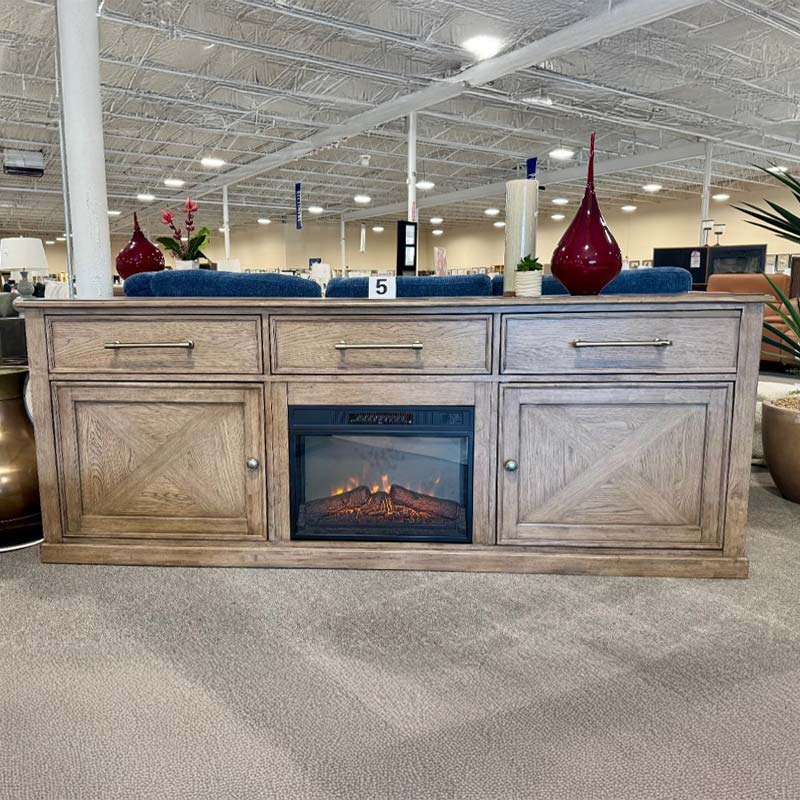 Media Console with Fireplace 633