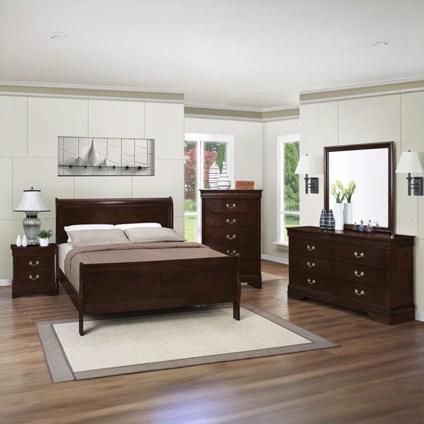 Cherry 5pc Twin Bedroom