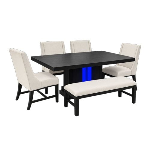 6pc Dining Room Set With Lights